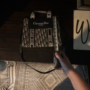 Christian Dior Black and White Tote Bag